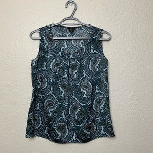 Talbots paisley blouse